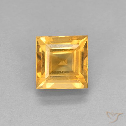 2.18ct 天然 橙金 黄水晶, 正方形, VVS-VS
