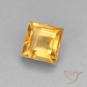 2.18克拉天然黄水晶，正方形，VVS-VS