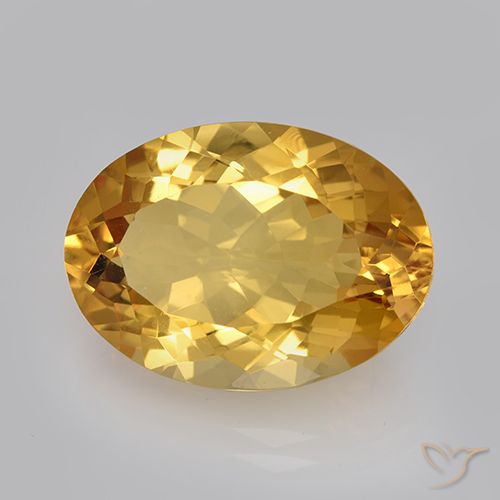 11.23ct 天然 深金橙色 黄水晶, 椭圆形, VVS