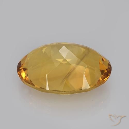 11.23克拉天然黄水晶，椭圆形，VVS