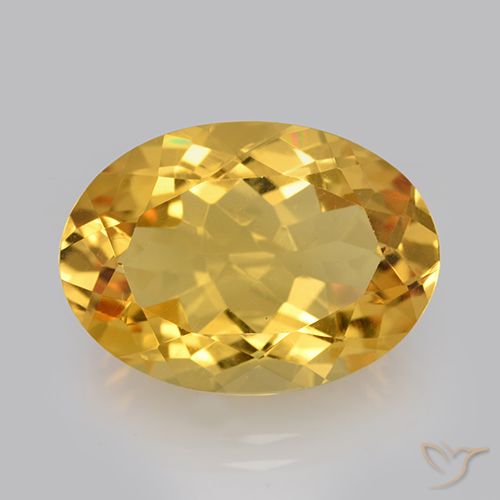 10.84ct 天然 金橙色 黄水晶, 椭圆形, VVS