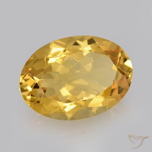 10.84克拉天然黄水晶，椭圆形，VVS