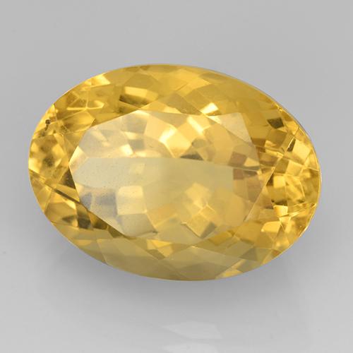 13.95克拉天然金色黄水晶，椭圆形切割，18.1×13.1毫米，VVS