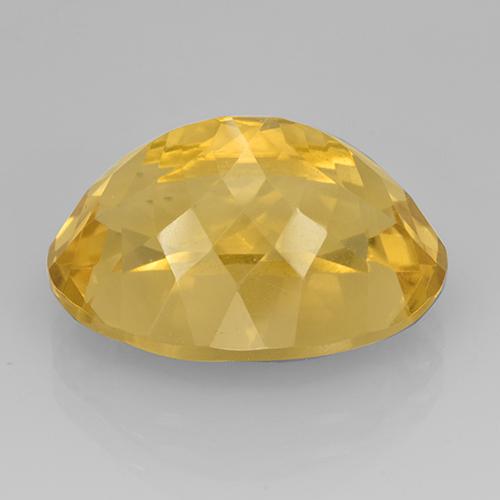 13.95克拉天然金色黄水晶，椭圆形切割，18.1×13.1毫米，VVS