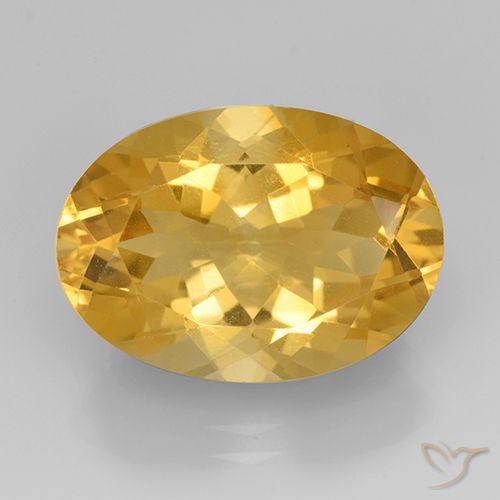 10.97ct 天然 中金 黄水晶, 椭圆形, VVS
