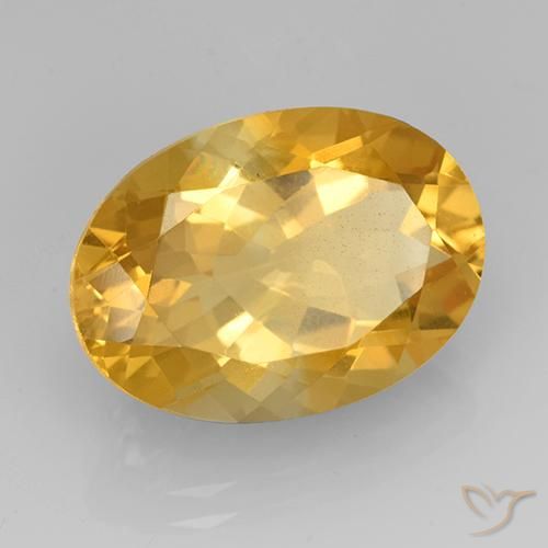 10.97克拉天然黄水晶，椭圆形，VVS