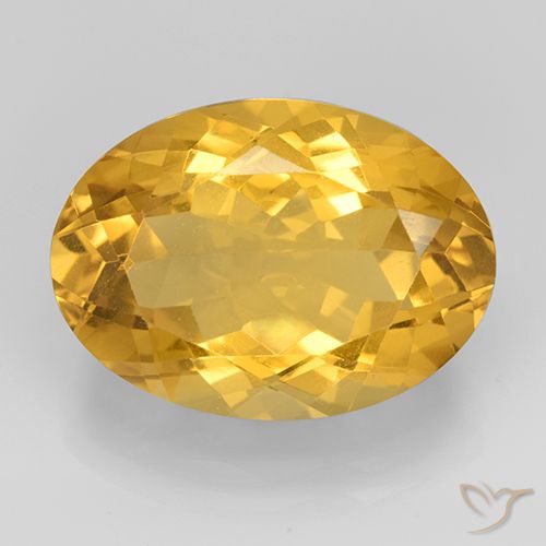 11.22ct 天然 中金 黄水晶, 椭圆形, VVS
