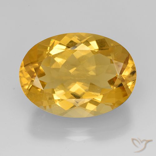 10.57ct 天然 中金 黄水晶, 椭圆形, VVS-VS