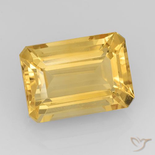 7.67ct 天然 黄金色 黄水晶, 祖母绿式切割, VVS