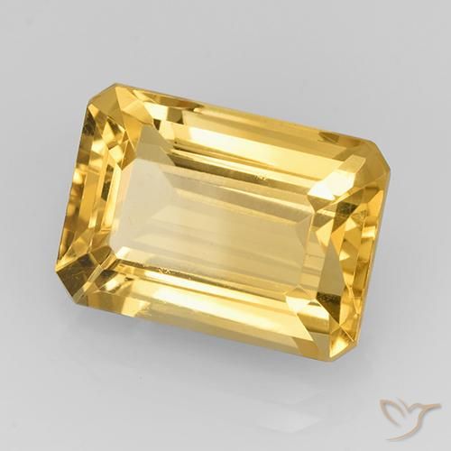 7.67克拉天然黄水晶，八边形，VVS