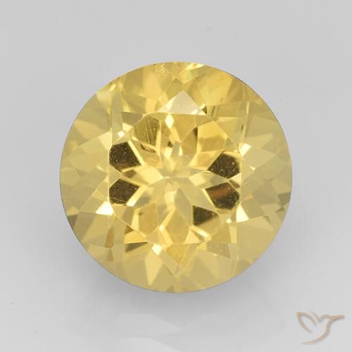 7.66ct 天然 中黄色 黄水晶, 圆形的, VVS-VS