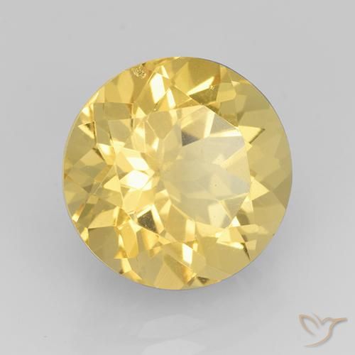 7.66克拉天然黄水晶，圆形的，VVS-VS