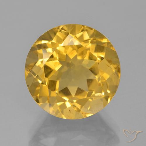 8.02ct 天然 亮金 黄水晶, 圆形的, VVS-VS