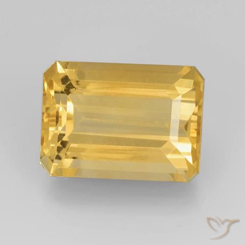 7.89ct 天然 黄金色 黄水晶, 祖母绿式切割, VVS