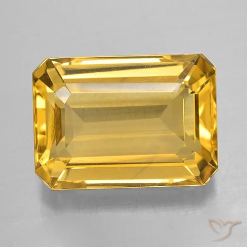 7.25ct 天然 亮金 黄水晶, 祖母绿式切割, VVS-VS