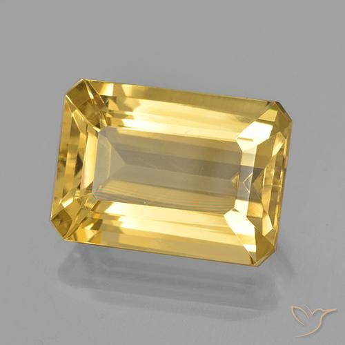 7.14克拉天然黄水晶，八边形，VVS