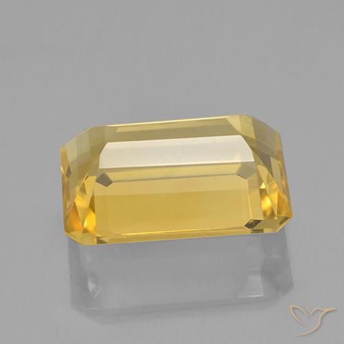 7.14克拉天然黄水晶，八边形，VVS