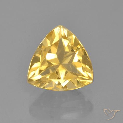 2.19ct 天然 中金 黄水晶, 胖三角形, VS