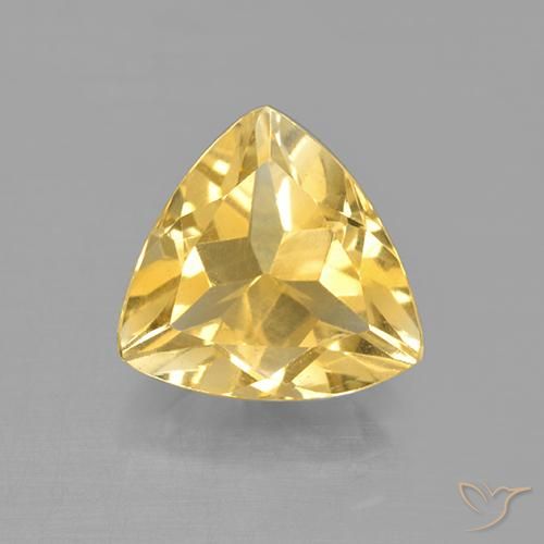 2.03ct 天然 中金 黄水晶, 胖三角形, VS