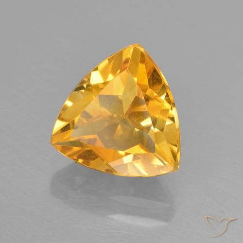 2.18克拉天然黄水晶，胖三角形，VVS