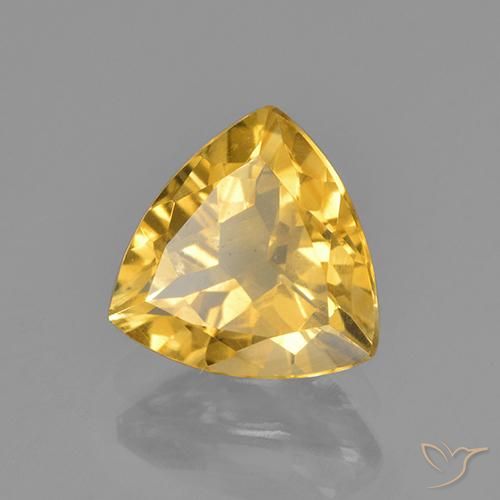 1.95克拉天然黄水晶，胖三角形，VVS-VS