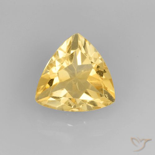 2.14ct 天然 黄金色 黄水晶, 胖三角形, VVS-VS