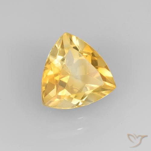 2.28克拉天然黄水晶，胖三角形，VVS-VS