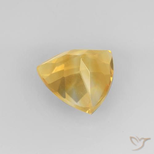 2.28克拉天然黄水晶，胖三角形，VVS-VS