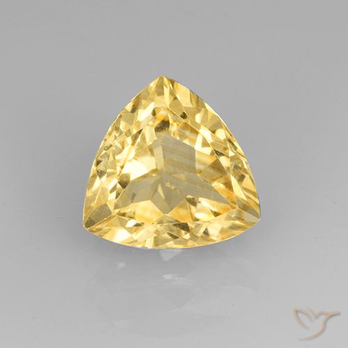 2.29ct 天然 金色 黄水晶, 胖三角形, VVS-VS