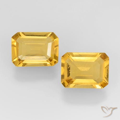 2.58ctw 天然 金色 黄水晶, 祖母绿式切割, VVS-VS