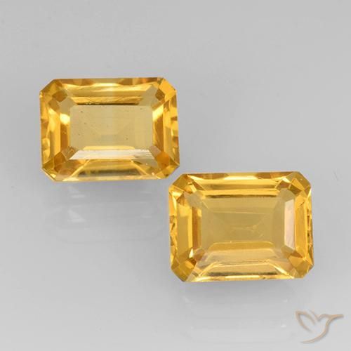 3.32ctw 天然 亮金 黄水晶, 祖母绿式切割, VVS-VS
