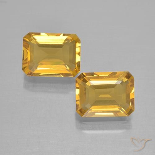 2.80ctw 天然 金色 黄水晶, 祖母绿式切割, VVS-VS