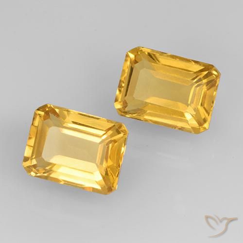 3.44克拉天然黄水晶，八边形，VS