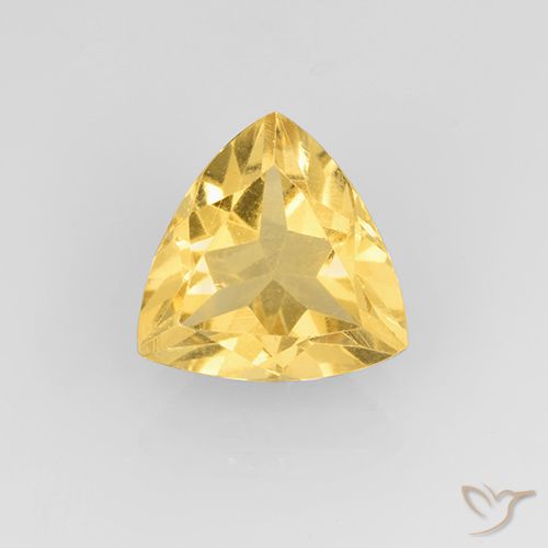 1.88ct 天然 中金 黄水晶, 胖三角形, VVS-VS