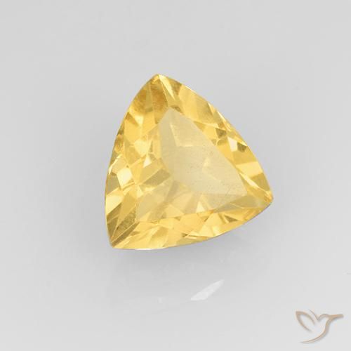 1.88克拉天然黄水晶，胖三角形，VVS-VS