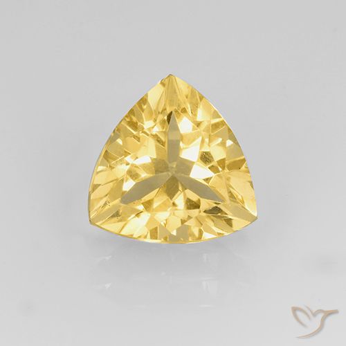 1.99ct 天然 浅金色 黄水晶, 胖三角形, VVS-VS