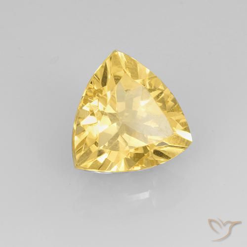1.99克拉天然黄水晶，胖三角形，VVS-VS