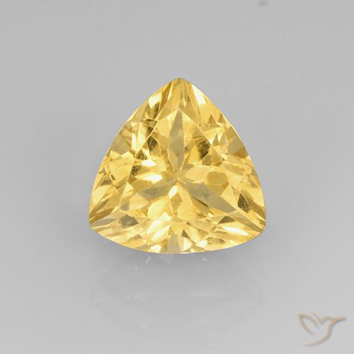 2.33ct 天然 中金 黄水晶, 胖三角形, VVS-VS