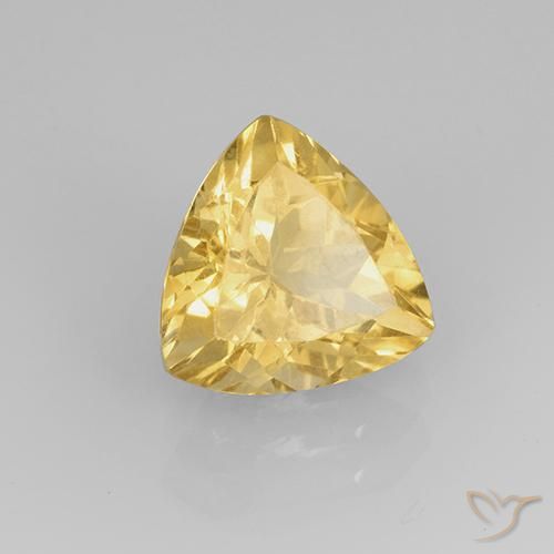 2.33克拉天然黄水晶，胖三角形，VVS-VS