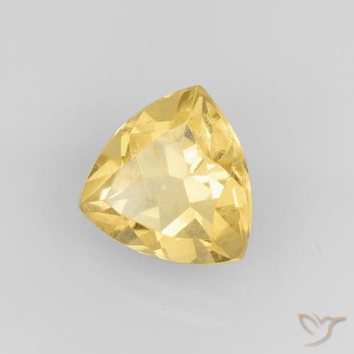 2.26克拉天然黄水晶，胖三角形，VVS-VS