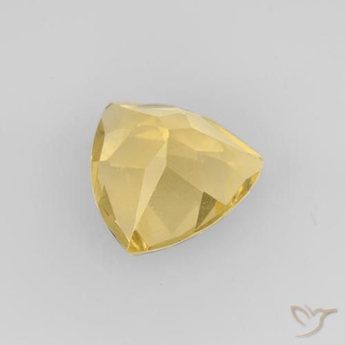 2.26克拉天然黄水晶，胖三角形，VVS-VS