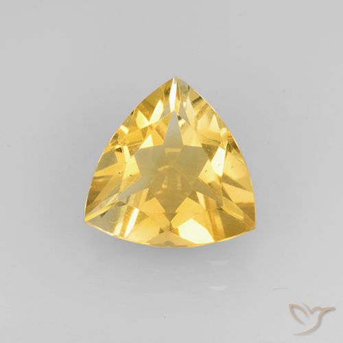1.89ct 天然 亮金 黄水晶, 胖三角形, VVS-VS