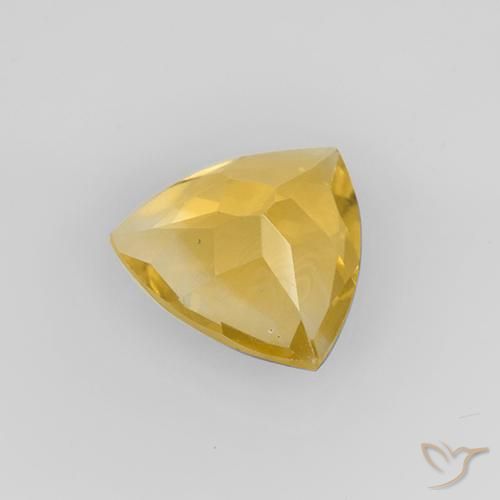 1.89克拉天然黄水晶，胖三角形，VVS-VS