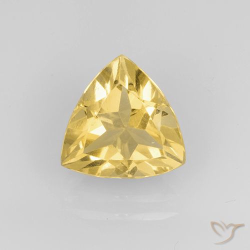 1.86ct 天然 金色 黄水晶, 胖三角形, VS