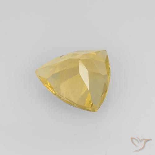 1.86克拉天然黄水晶，胖三角形，VS