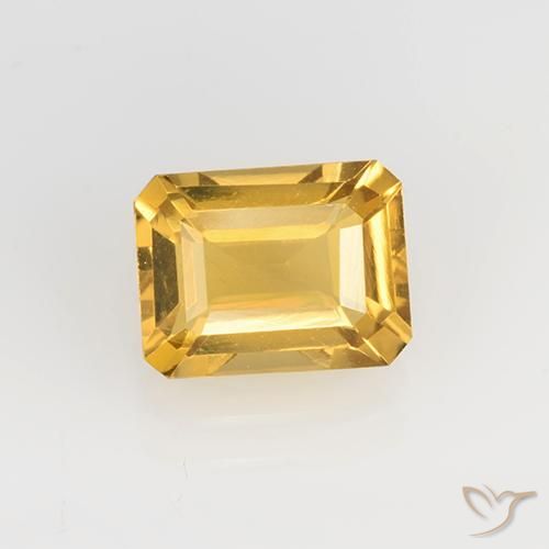1.63ct 天然 中金 黄水晶, 祖母绿式切割, VVS-VS