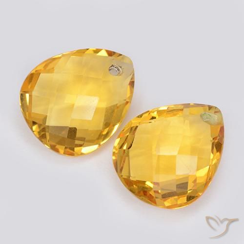 7.43克拉天然黄水晶，梨形，VVS-VS
