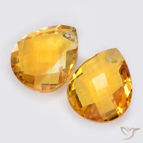 7.47克拉天然黄水晶，梨形，VVS-VS
