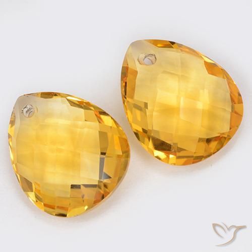 7.00克拉天然黄水晶，梨形，VVS-VS
