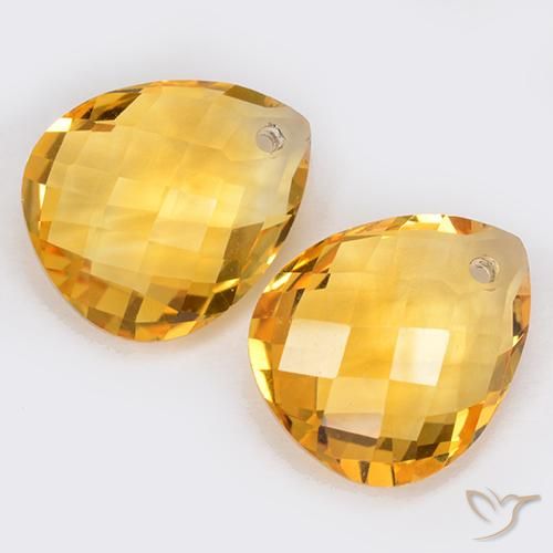 7.00克拉天然黄水晶，梨形，VVS-VS
